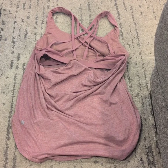 Lululemon Free To Be Serene Tank (2 In 1) Support For C/D Cup Heathered Quicksan - Picture 6 of 7